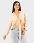 STYLE-Beige-Tied-Up Shirt