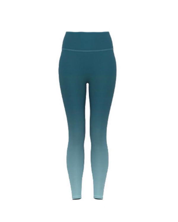 muted blue gray Gradient Yoga Leggings Women