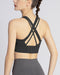 Women's Black Medium Support Sports Bra