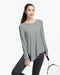 Women's Gray Long Sleeve Workout Top