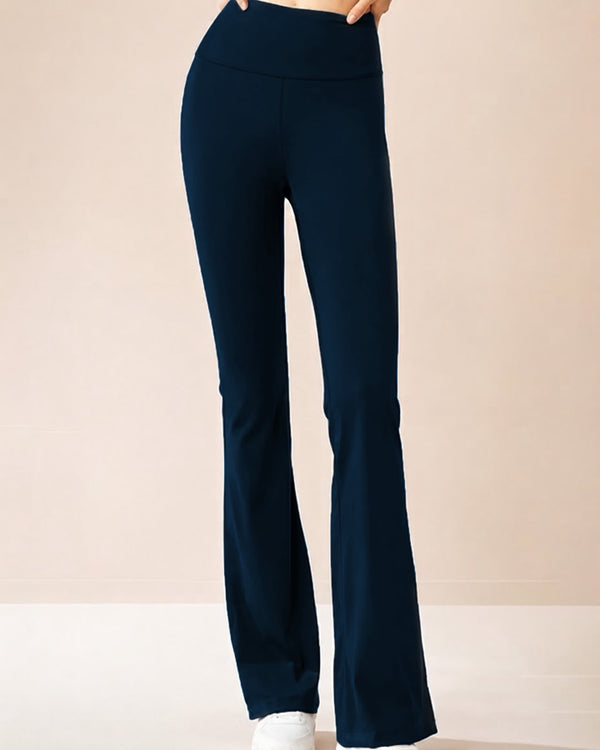 Women's Navy High-Waist Flared Yoga Legging