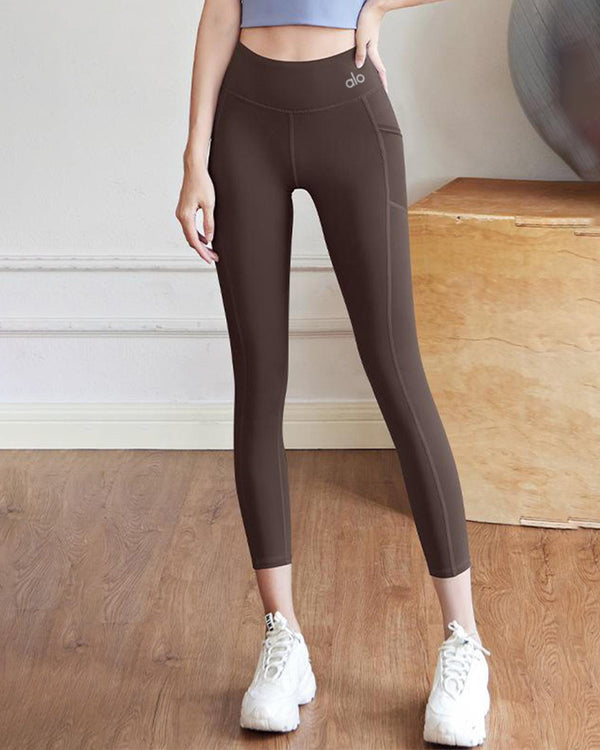 Brown Gradient Yoga Leggings Women