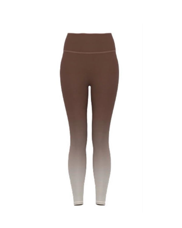 Brown Gradient Yoga Leggings Women