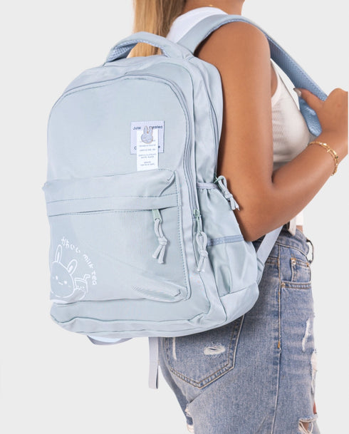 Light Blue Rabbit School Backpack