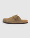 Birken taupe suede clog