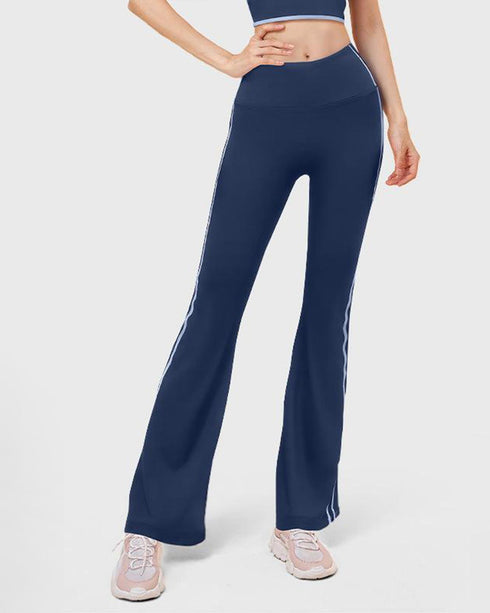 Women’s High-Waist blue Flare Leggings