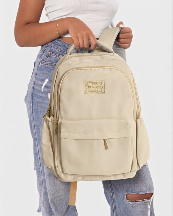 Classic Beige Everyday Backpack