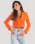 STYLE-Orange-Elegant Cropped Blazer Jacket