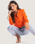 STYLE-Orange-Elegant Cropped Blazer Jacket
