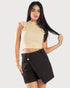 STYLE-Beige-Caramello Crop Top