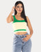 STYLE-Green Beige-Have Fun Crop Top