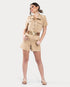 STYLE-Tortilla Brown-Stay Mini Jumpsuit