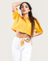 STYLE-Orange-Way Up Cropped Blouse
