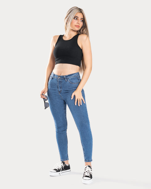 STYLE-Black-Embellish Crop Top