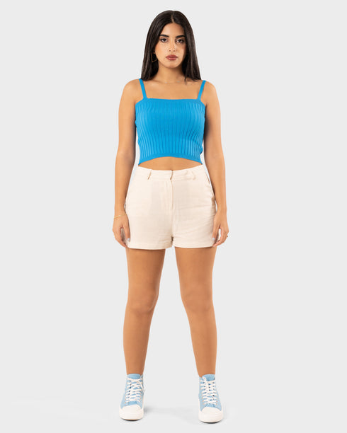 STYLE-Blue-Trendy Crop Top