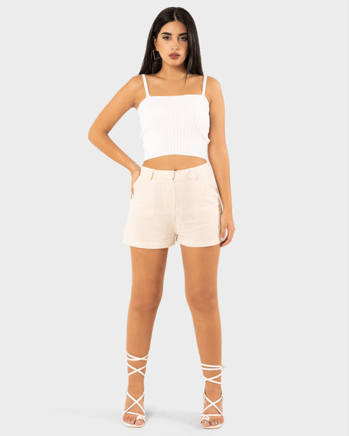 STYLE-White-Trendy Crop Top