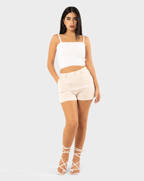 STYLE-White-Trendy Crop Top