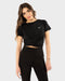CROSSED CROP TOP