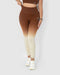 Brown Gradient Yoga Leggings Women