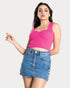 STYLE-Fushia-Daisy Crop Top