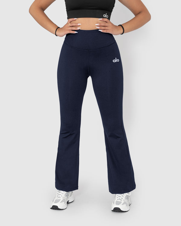 Women's Navy High-Waist Flared Yoga Legging