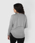 Women's Gray Long Sleeve Workout Top