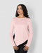 Women's Baby Pink Long Sleeve Workout Top