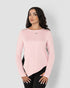 Women's Baby Pink Long Sleeve Workout Top