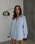 STYLE-Blue-Rhinestone Shirt
