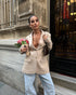 STYLE-Beige-Cut Out Blazer