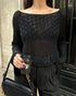 STYLE-Black-Knitted Top