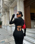 STYLE-Black-Knitted Dress