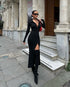 STYLE-Black-Knitted Dress