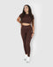 Women's Brown 2PCS Activewear Set