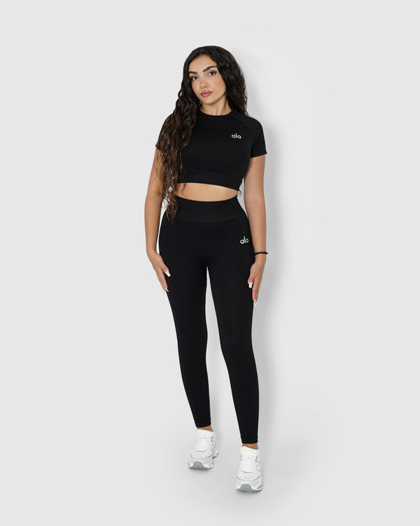 Women's Black 2PCS Activewear Set