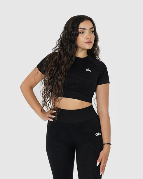 Women's Black 2PCS Activewear Set