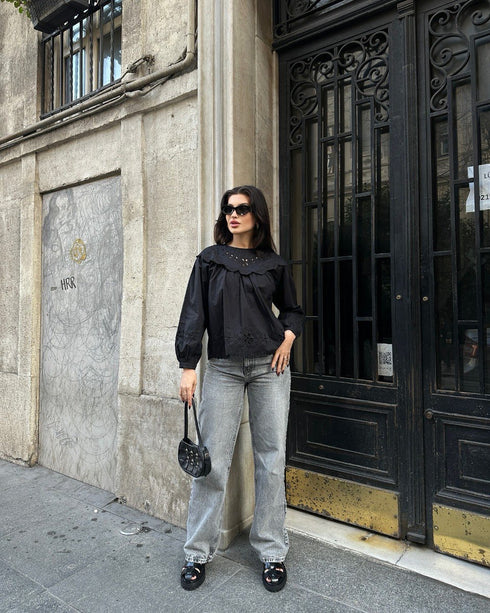 STYLE-Black Vintage Blouse