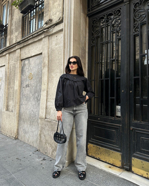 STYLE-Black Vintage Blouse