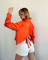 STYLE-Orange-Silky Shirt