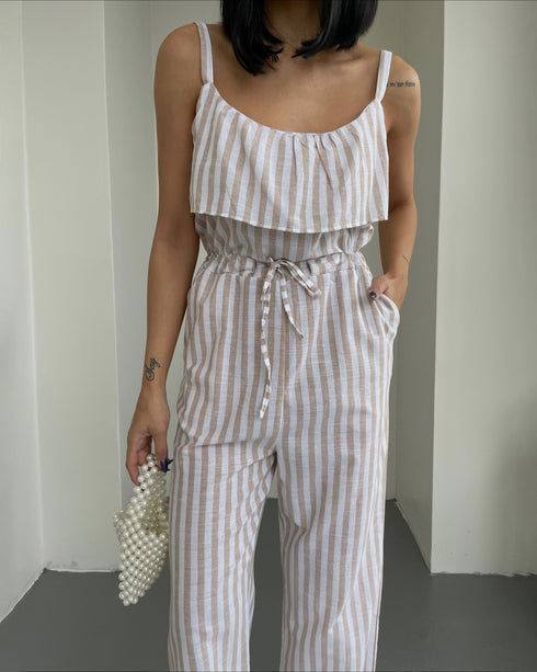 STYLE-White-Lined Jumpsuit