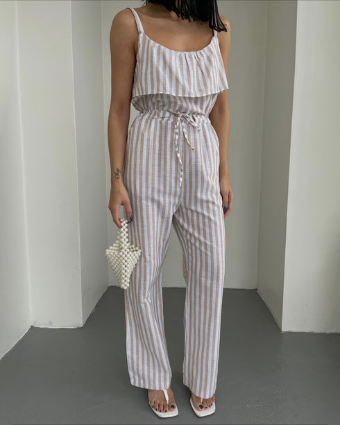 STYLE-White-Lined Jumpsuit