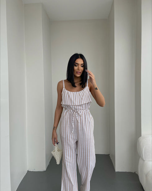 STYLE-White-Lined Jumpsuit