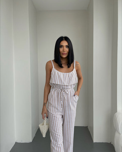 STYLE-White-Lined Jumpsuit