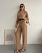 STYLE-Beige-Loose Jumpsuit