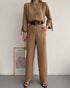 STYLE-Beige-Loose Jumpsuit