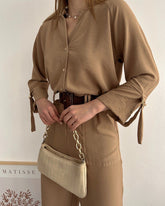 STYLE-Beige-Loose Jumpsuit