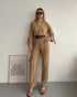 STYLE-Beige-Loose Jumpsuit