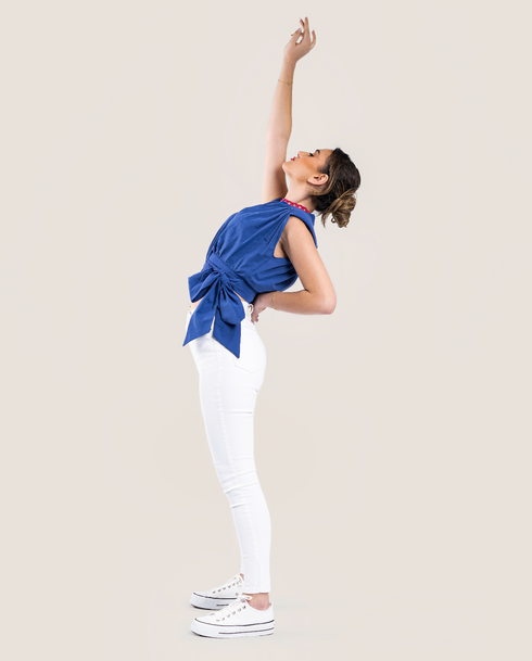 STYLE-Blue-Chloé Cropped Blouse