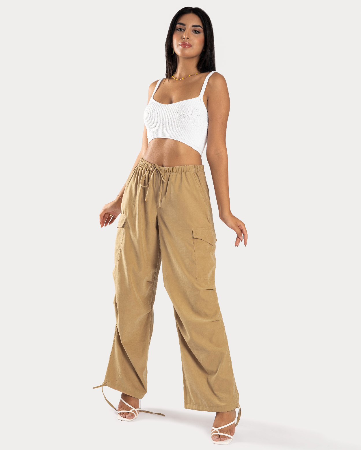 STYLE-Beige-Parachute Pants