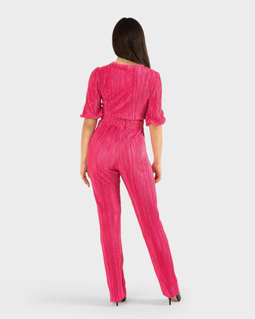 STYLE-Fushia-Pleated Set